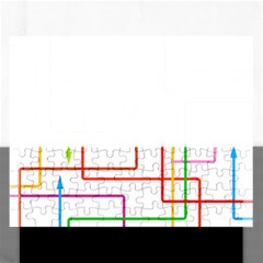 Arrows Direction Productionplanning Rectangular Jigsaw Puzzl by Wegoenart