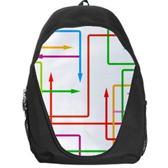 Arrows Direction Productionplanning Backpack Bag by Wegoenart