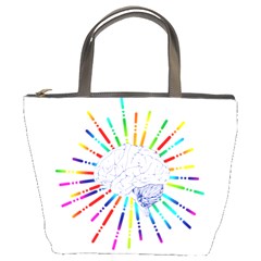 Brain Icon Star Biology Abstract Bucket Bag by Wegoenart