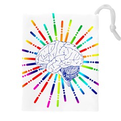 Brain Icon Star Biology Abstract Drawstring Pouch (4xl) by Wegoenart