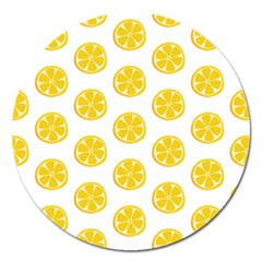 Fruit Food Juicy Organic Yellow Magnet 5  (round) by Wegoenart