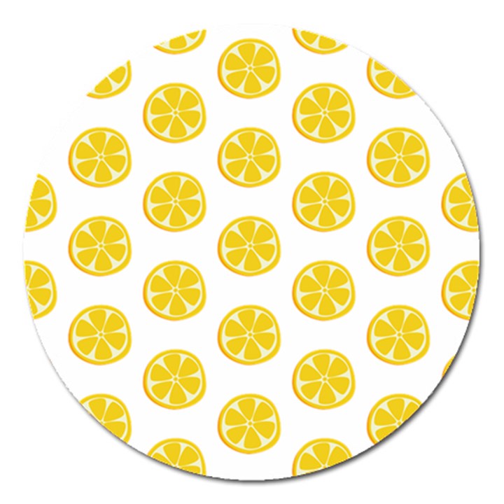 Fruit Food Juicy Organic Yellow Magnet 5  (Round)