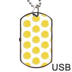 Fruit Food Juicy Organic Yellow Dog Tag Usb Flash (one Side) by Wegoenart