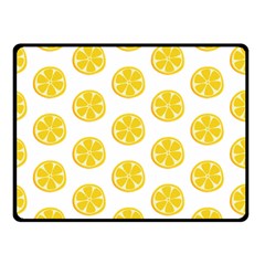 Fruit Food Juicy Organic Yellow Double Sided Fleece Blanket (small)  by Wegoenart