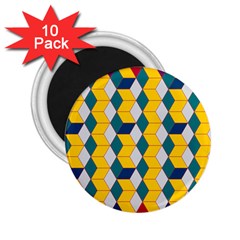 Vectors Blocks Label Illusion 2 25  Magnets (10 Pack)  by Wegoenart