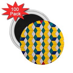 Vectors Blocks Label Illusion 2 25  Magnets (100 Pack)  by Wegoenart