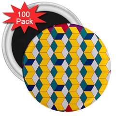 Vectors Blocks Label Illusion 3  Magnets (100 Pack) by Wegoenart