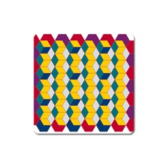 Vectors Blocks Label Illusion Square Magnet by Wegoenart