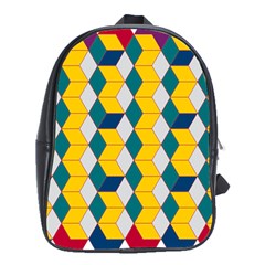 Vectors Blocks Label Illusion School Bag (xl) by Wegoenart