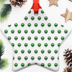 Aliens Ufo Fantasy Pattern Ornament (star) by Wegoenart