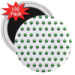 Aliens Ufo Fantasy Pattern 3  Magnets (100 Pack) by Wegoenart