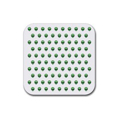 Aliens Ufo Fantasy Pattern Rubber Coaster (square) by Wegoenart