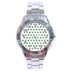 Aliens Ufo Fantasy Pattern Stainless Steel Analogue Watch by Wegoenart