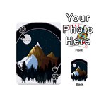 Mountains Forest Moon Stars View Playing Cards 54 Designs (Mini) Front - Spade10