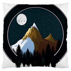 Mountains Forest Moon Stars View Large Cushion Case (one Side) by Wegoenart