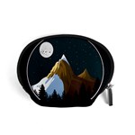 Mountains Forest Moon Stars View Accessory Pouch (Small) Front