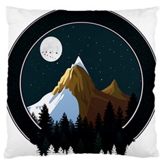 Mountains Forest Moon Stars View Standard Flano Cushion Case (one Side) by Wegoenart