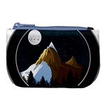 Mountains Forest Moon Stars View Large Coin Purse Front