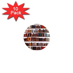 Books Shelves Bookshelves Bookcase 634 1  Mini Magnet (10 Pack)  by Wegoenart