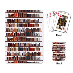 Books Shelves Bookshelves Bookcase 634 Playing Cards Single Design (rectangle) by Wegoenart