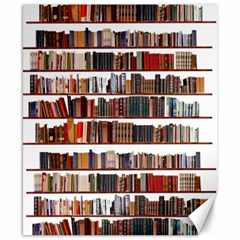 Books Shelves Bookshelves Bookcase 634 Canvas 8  X 10  by Wegoenart