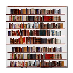 Books Shelves Bookshelves Bookcase 634 Face Towel by Wegoenart