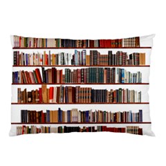 Books Shelves Bookshelves Bookcase 634 Pillow Case by Wegoenart