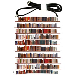 Books Shelves Bookshelves Bookcase 634 Shoulder Sling Bag by Wegoenart