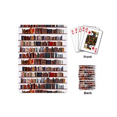 Books Shelves Bookshelves Bookcase 634 Playing Cards Single Design (mini) by Wegoenart