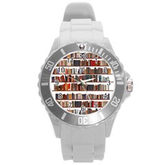 Books Shelves Bookshelves Bookcase 634 Round Plastic Sport Watch (l) by Wegoenart