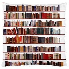 Books Shelves Bookshelves Bookcase 634 Large Flano Cushion Case (one Side) by Wegoenart