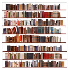 Books Shelves Bookshelves Bookcase 634 Square Satin Scarf (36  X 36 ) by Wegoenart