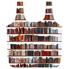 Books Shelves Bookshelves Bookcase 634 Full Print Recycle Bag (xxxl) by Wegoenart