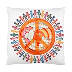 Illustrations People Peacemankindsilhouettes Standard Cushion Case (one Side) by Wegoenart