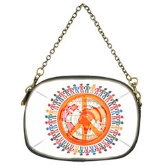 Illustrations People Peacemankindsilhouettes Chain Purse (two Sides) by Wegoenart