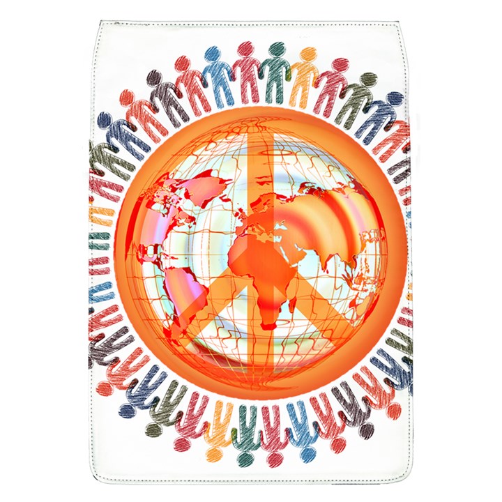 Illustrations People Peacemankindsilhouettes Removable Flap Cover (L)