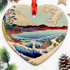 Wave Japanese Mount Fuji Ornament (Heart)