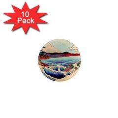 Wave Japanese Mount Fuji 1  Mini Magnet (10 pack) 