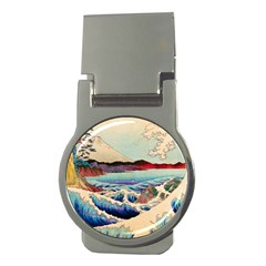 Wave Japanese Mount Fuji Money Clips (round)  by Wegoenart