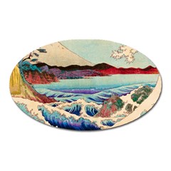 Wave Japanese Mount Fuji Oval Magnet