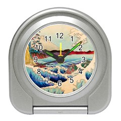 Wave Japanese Mount Fuji Travel Alarm Clock by Wegoenart