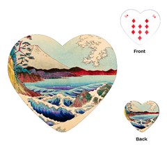 Wave Japanese Mount Fuji Playing Cards Single Design (Heart)