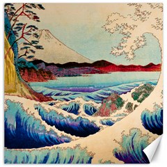 Wave Japanese Mount Fuji Canvas 12  x 12 