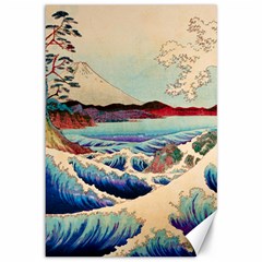 Wave Japanese Mount Fuji Canvas 12  x 18 