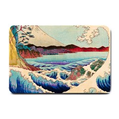 Wave Japanese Mount Fuji Small Doormat  by Wegoenart