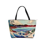 Wave Japanese Mount Fuji Classic Shoulder Handbag Front