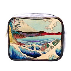 Wave Japanese Mount Fuji Mini Toiletries Bag (One Side)