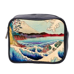 Wave Japanese Mount Fuji Mini Toiletries Bag (Two Sides)