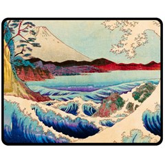 Wave Japanese Mount Fuji Fleece Blanket (Medium) 