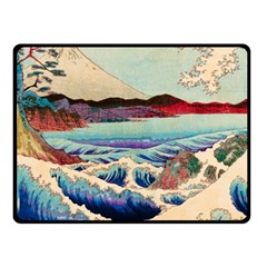 Wave Japanese Mount Fuji Fleece Blanket (Small)